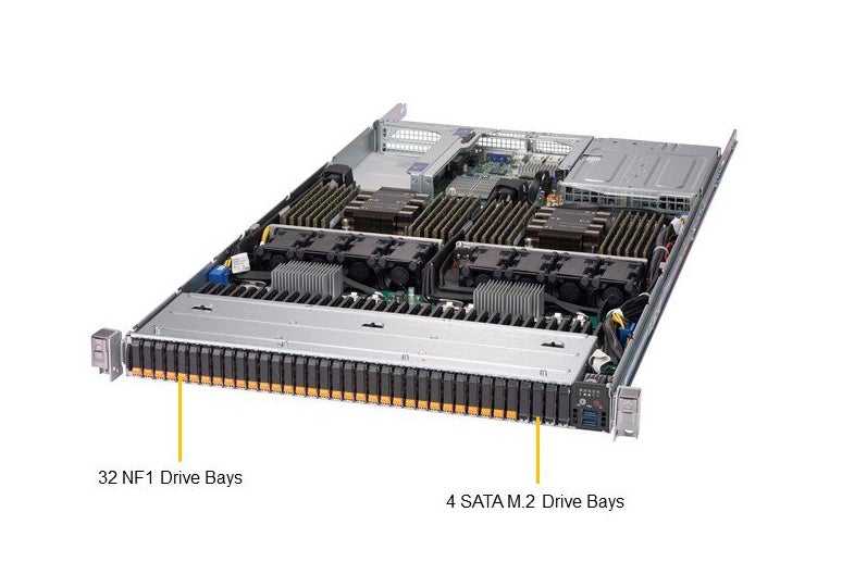 A Supermicro apresenta um servidor de armazenamento incrivelmente rápido e incrivelmente fino